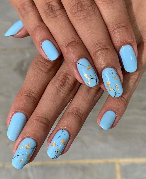 Blue Nail Design